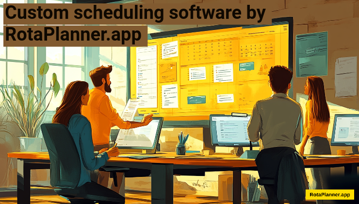 Custom scheduling software illustration