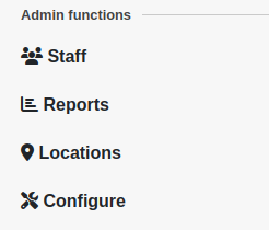 RotaPlanner side bar